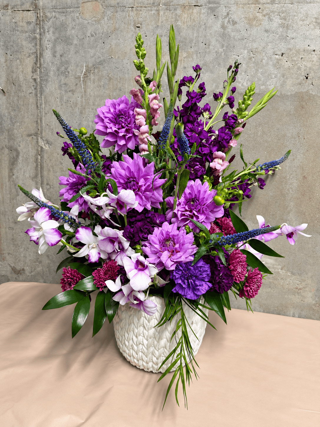 Purple Garden Statement Arrangement